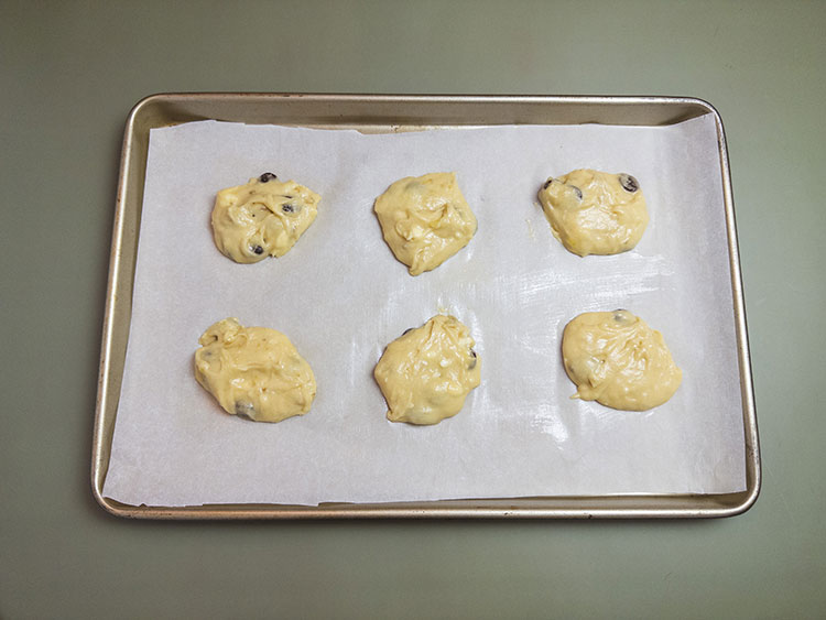 banana bread chocolate chip cookies batter